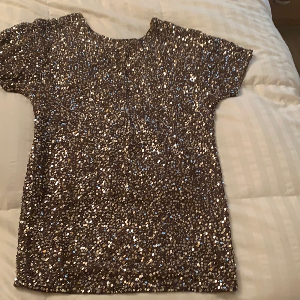Vince Mini sequin brown and gold dress